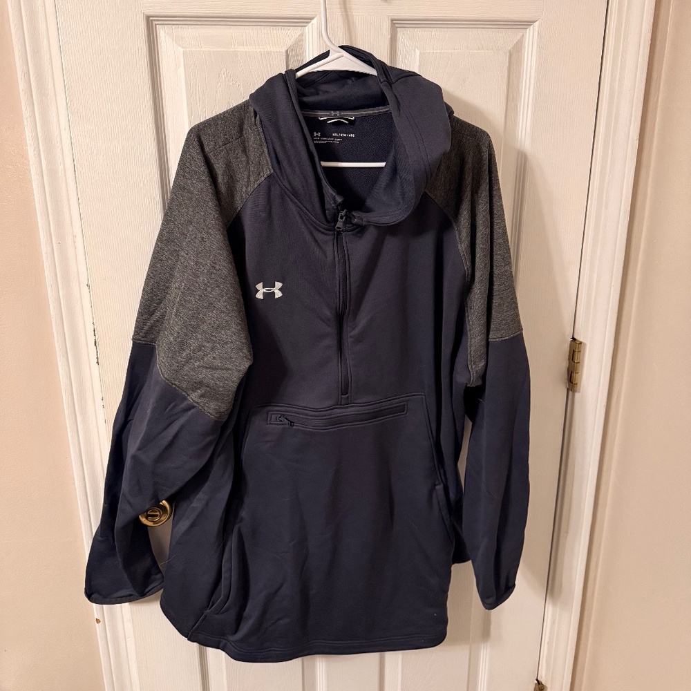 Men's Under Armour Fleece Hoodie/Anorak - 4XL - Steel Grey